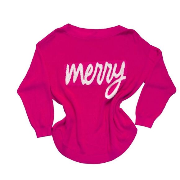 Astrologie Merry Pink Ribbed Oversized Sweater Size XXL 4 0403 - Picture 1 of 7
